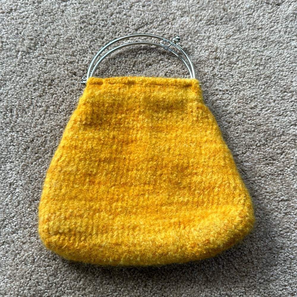 Vintage yarn woven purse